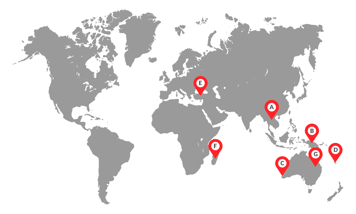 Areas covered by Process Plants International